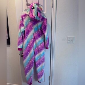 Colorful Striped Unicorn Onesie